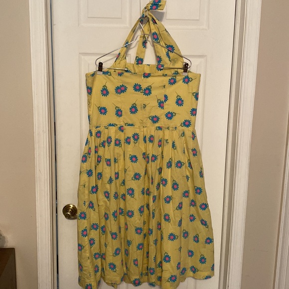 Vintage J. Peterman Yellow Floral Dress size 16 - Picture 2 of 7